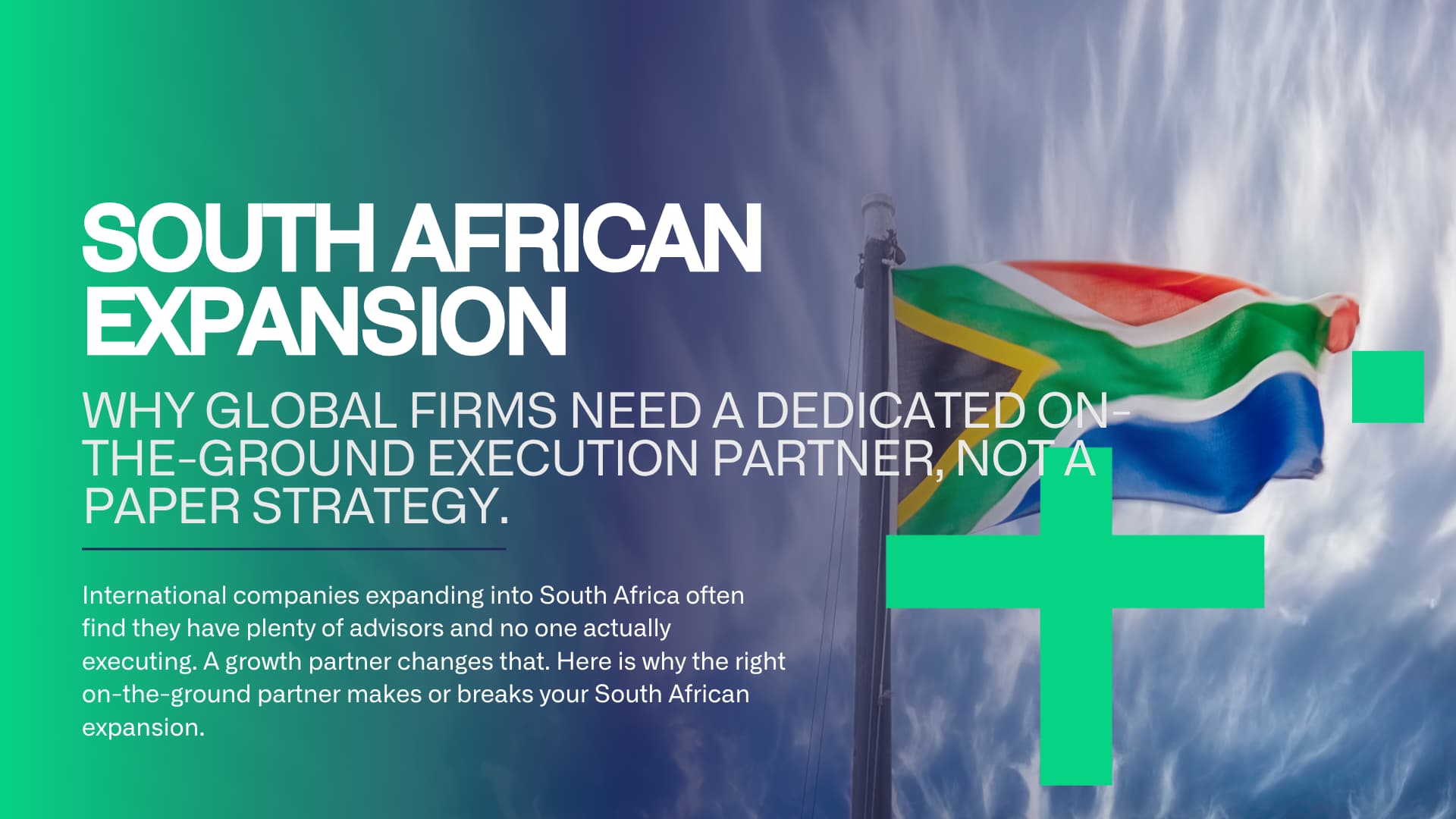 International business executive in a strategic planning meeting with a South African growth partner